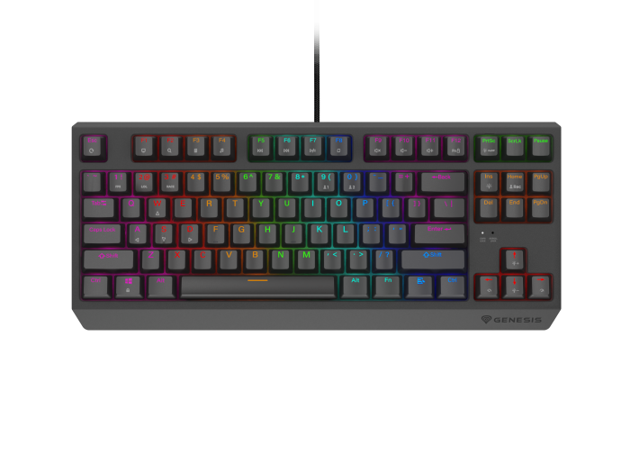 Клавиатура Genesis NKG-2076 THOR 230 TKL LITE Gaming (Mechanical, Rainbow, Black, Hot Swap, US Layout)